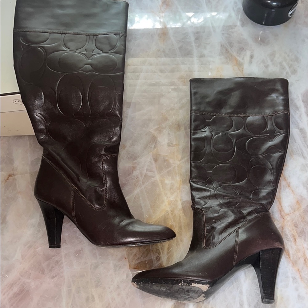 Coach Leather Tall Boots